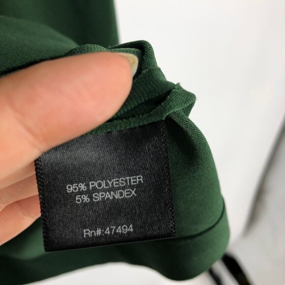 Norma Kamali Forest Green Long Sleeve Boat Neck Raw Hem Blouse XS - Picture 7 of 14